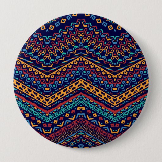 Ethnic Motifs Ronde Button 4,0 Cm (Voorkant)
