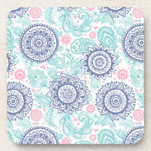 Ethnic Paisley Pattern Bier Onderzetter