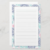 Ethnic Paisley Pattern Briefpapier (Voorkant / Achterkant)