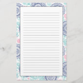 Ethnic Paisley Pattern Briefpapier (Voorkant)