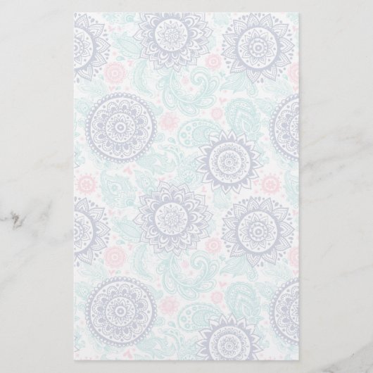 Ethnic Paisley Pattern Briefpapier (Voorkant)