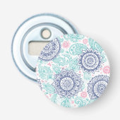 Ethnic Paisley Pattern Button Flesopener (Voorkant)