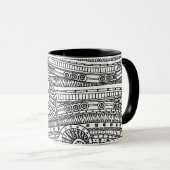 Ethnic Pattern Doodle Mok (Voorkant rechts)