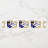 Ethnic Prince Baby shower Étiquettes de bouteille  (Étiquettes simples)