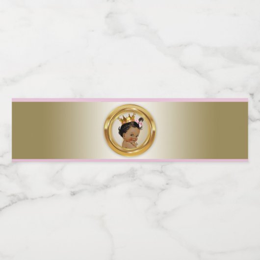 Ethnic Princess Baby shower Étiquettes de bouteill (Étiquettes simples)