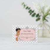 Ethnic Princess Diamonds Glam Diaper Raffle Ticket Informatiekaartje (Staand voorkant)