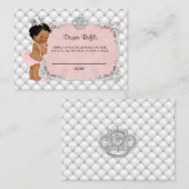 Ethnic Princess Diamonds Glam Diaper Raffle Ticket Informatiekaartje (Voorkant / Achterkant)