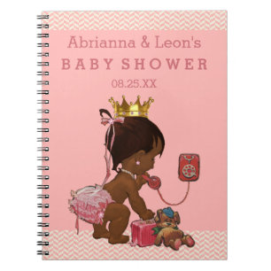 Ethnic Princess on Phone Baby shower Livre d'or