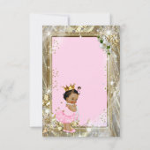 Ethnic Princess Pearls Baby shower plat Merci (Dos)