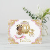 Ethnic Princess Pink Gold Babwer Shower Invitation (Debout devant)