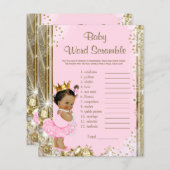 Ethnic Princess Tutu Baby shower Games (Voorkant / Achterkant)