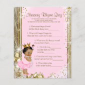 Ethnic Princess Tutu Baby shower Games (Achterkant)