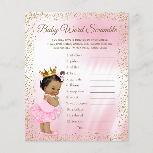 Ethnic Princess Tutu Baby shower Games (Voorkant)
