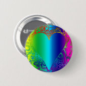 Ethnic Style Heart Round Button (Voorkant /achterkant)