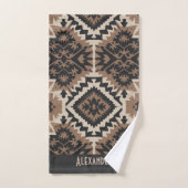 Ethnic Tribal Mudcloth Black & Tan (Serviette à main)