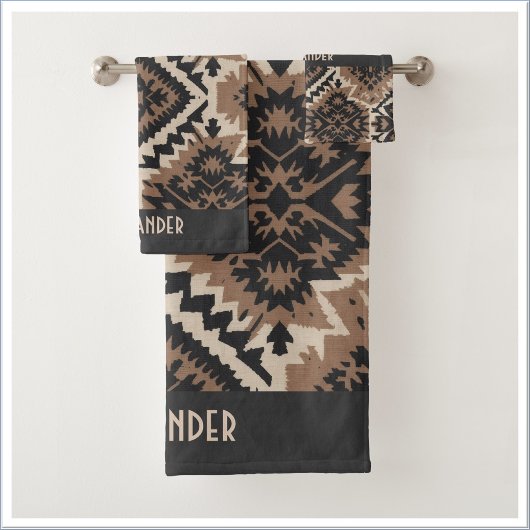 Ethnic Tribal Mudcloth Black & Tan