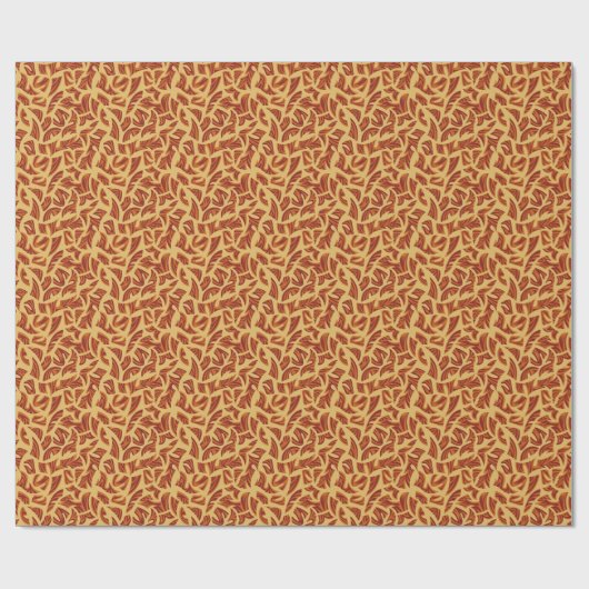 Ethnic Tribal Pattern Oranje Brown Beige Cadeaupapier (Vlak)