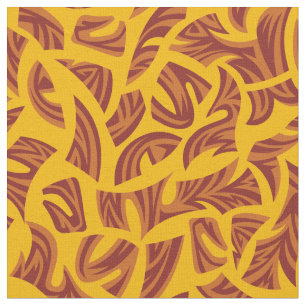 Ethnic Tribal Pattern Oranje Brown Yellow Stof