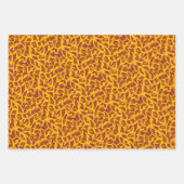 Ethnic Tribal Pattern Oranje en Brown Inpakpapier Vel (Voorkant)