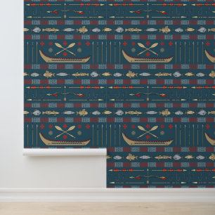 Ethnic Vist Patroon Behang