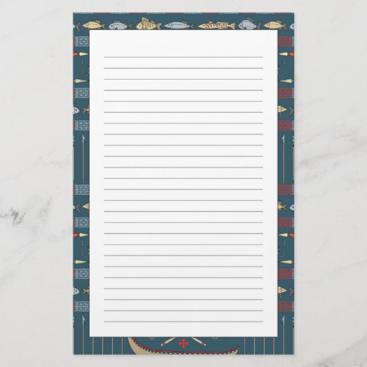 Ethnic Vist Patroon Briefpapier (Voorkant)