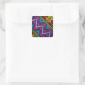 Ethnic Woven Threads Vierkante Sticker (Tas)