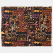 Ethno-jazz Fleece Deken, Groot Deken (Voorkant (Horizontaal))
