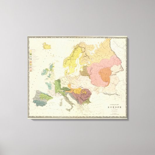 Ethnografisch Europa Canvas Afdruk (Voorkant)