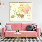 Ethnografisch Europa Canvas Afdruk (Insitu (Woonkamer))