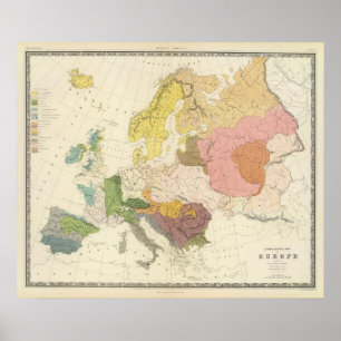 Ethnografisch Europa Poster