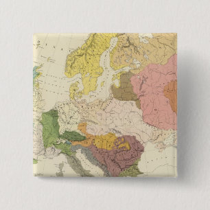 Ethnografisch Europa Vierkante Button 5,1 Cm