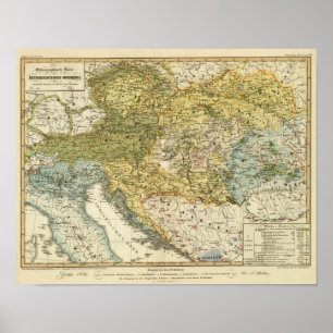 Ethnografische kaart van Europa Poster