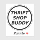 Éthrift Magasin Buddy Merch W&B Logo Sticker Blanc (Feuille)