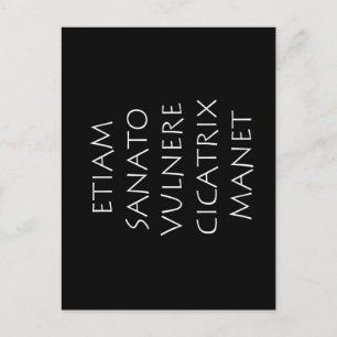 Etiam sanato vulnere cicatrix manet briefkaart