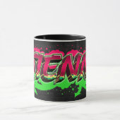 Etienne Prénom Graffiti red Tasse (Centre)