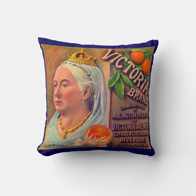 Etiket 1930-vruchten Victoria-sinaasappels Kussen (Voorkant)