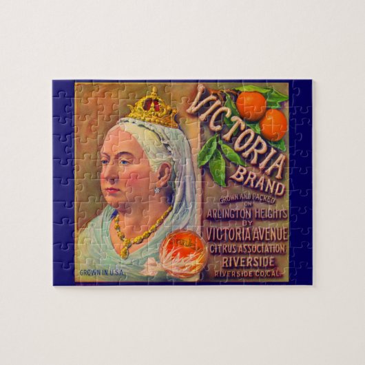 Etiket 1930-vruchten Victoria-sinaasappels Legpuzzel (Horizontaal)