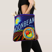 Etiket 1940 op fruitkratten Moonbeam citrus Draagtas (Dichtbij)