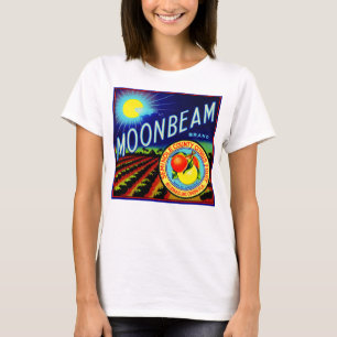 Etiket 1940 op fruitkratten Moonbeam citrus T-shirt