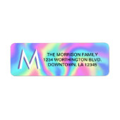 Etiket aangepast retouradres monogram (Voorkant)