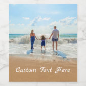 Etiket aangepaste fototekst met je foto's (Enkel label)