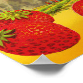  etiket aardbei afdrukken poster (Hoek)