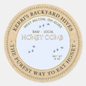 Etiket achtertuin Hive Pure Raw Local Honeycomb (Voorkant)