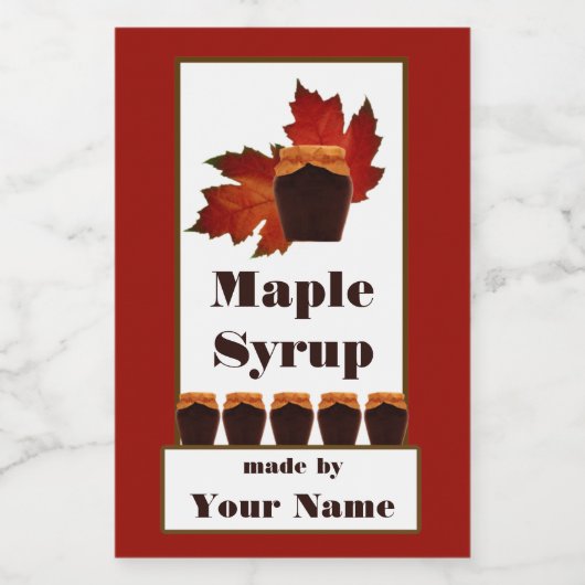 Etiket ahornstroop 3x2 (Enkel label)