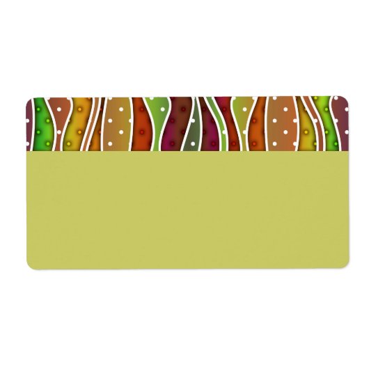 ETIKET AUTUMN STRIPES - NAAM TAG (Voorkant)