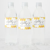 Etiket baby shower fles bijen