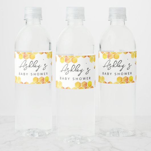Etiket baby shower fles bijen (Flessen)