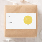 Etiket ballon met cadeaulabel voor Label - Lemon (Insitu)