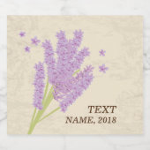 ETIKET BEER - lavendel, paars, bloem, floraal (Enkel label)