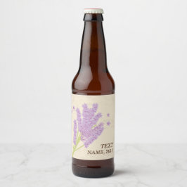 ETIKET BEER - lavendel, paars, bloem, floraal